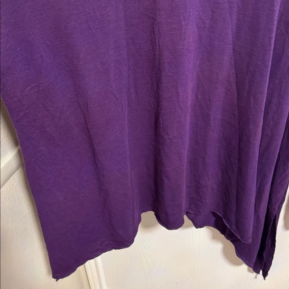 Terra & Sky Women's Plus Size Slub Sharkbite Tunic‎ Length Cowlneck Knit Top 4X